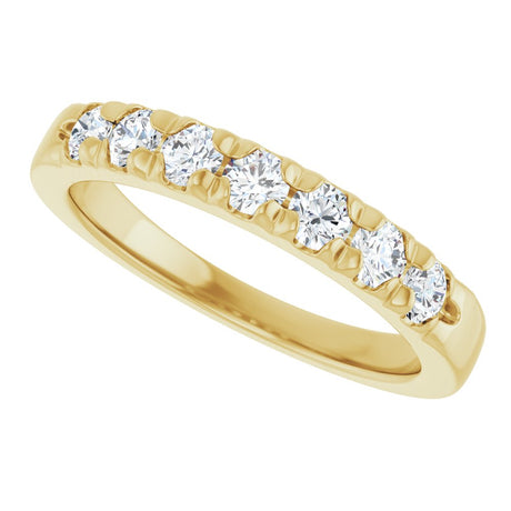 14K Yellow Gold 1/2 CTW Lab-Grown Diamond French-Set Anniversary Band
