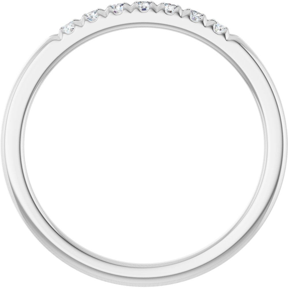 14K White Gold 1/8 CTW Lab-Grown Diamond French-Set Anniversary Band