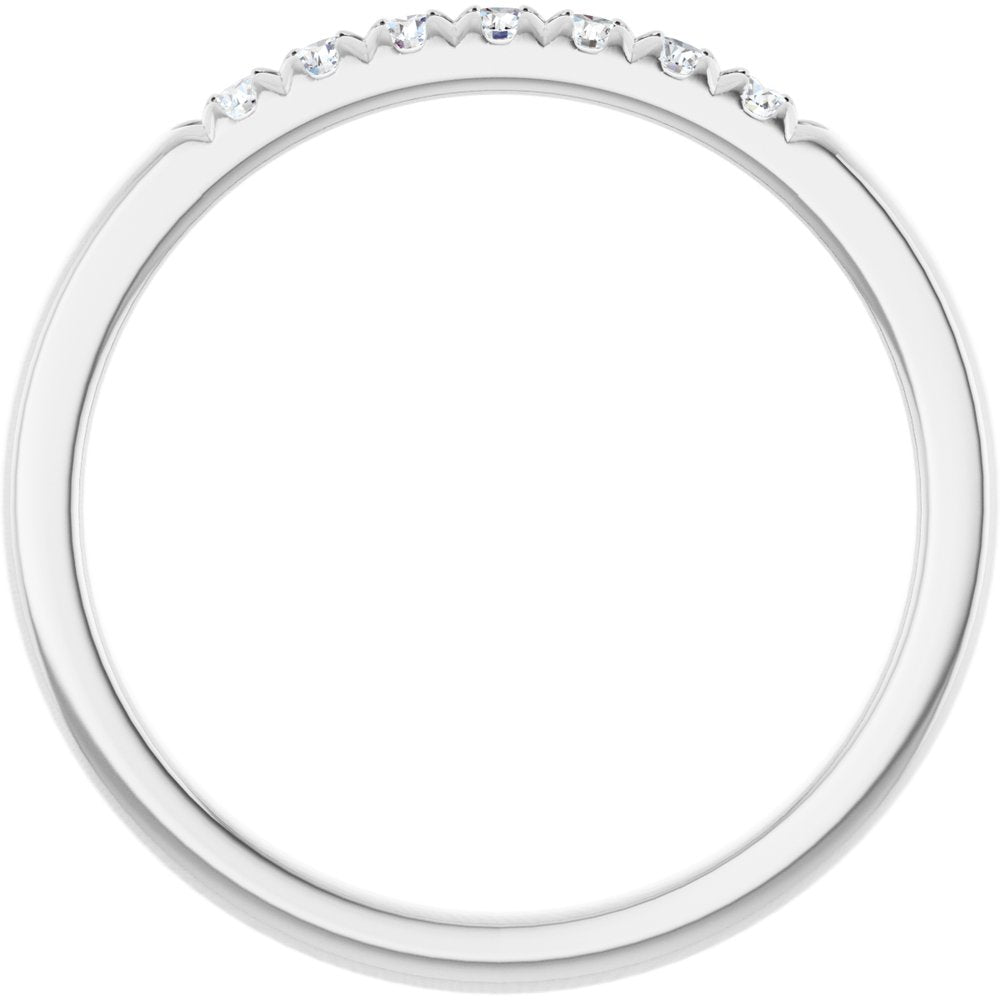 14K White Gold 1/8 CTW Lab-Grown Diamond French-Set Anniversary Band