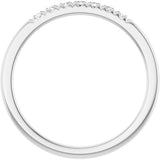 14K White Gold 1/8 CTW Lab-Grown Diamond French-Set Anniversary Band