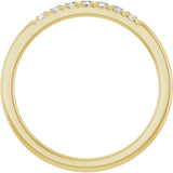 14K Yellow Gold 1/8 CTW Lab-Grown Diamond French-Set Anniversary Band