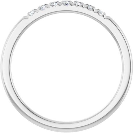 14K White Gold 1/8 CTW Lab-Grown Diamond French-Set Anniversary Band