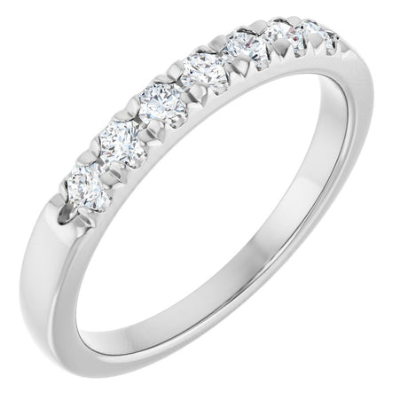 14K White Gold 1/4 CTW Lab-Grown Diamond French-Set Anniversary Band
