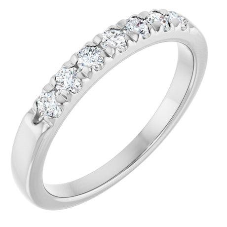 14K White Gold 1/4 CTW Lab-Grown Diamond French-Set Anniversary Band