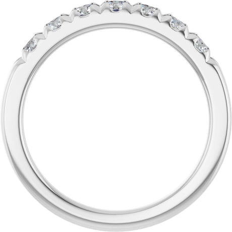 14K White Gold 1/2 CTW Lab-Grown Diamond French-Set Anniversary Band
