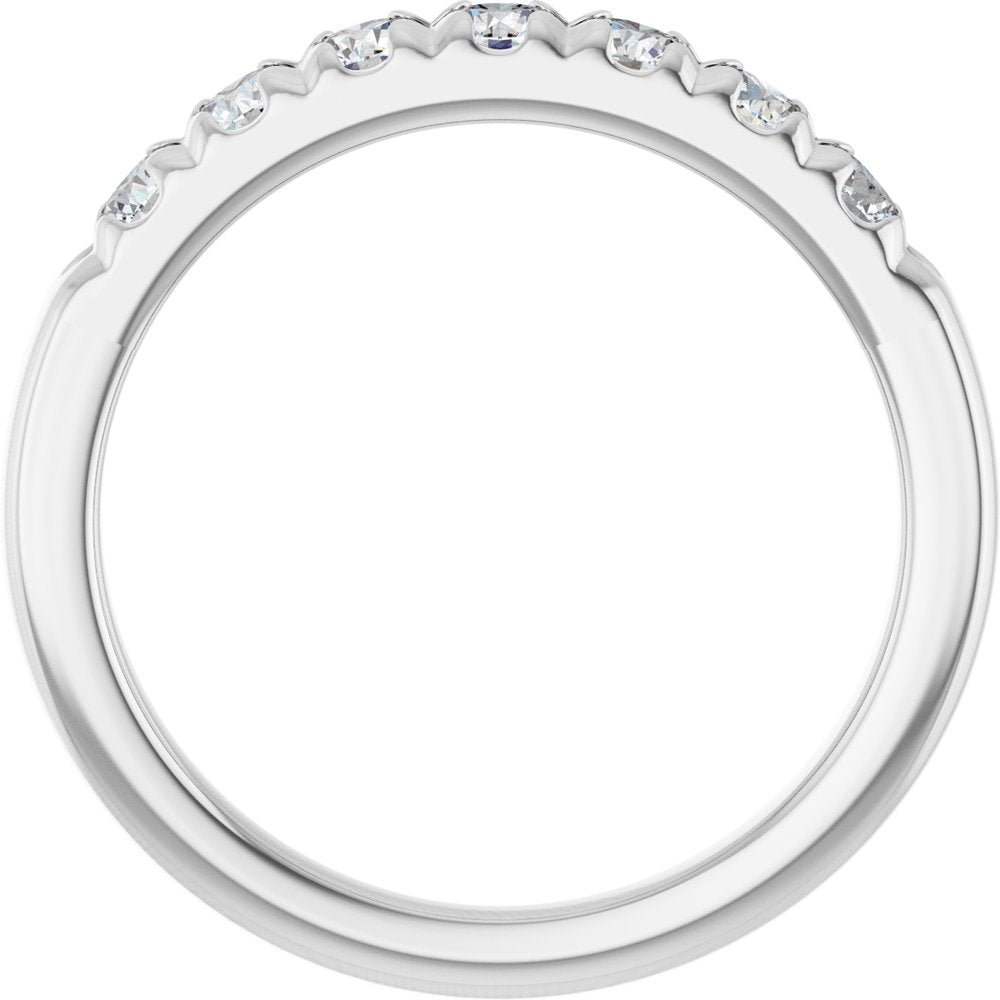 14K White Gold 1/2 CTW Lab-Grown Diamond French-Set Anniversary Band