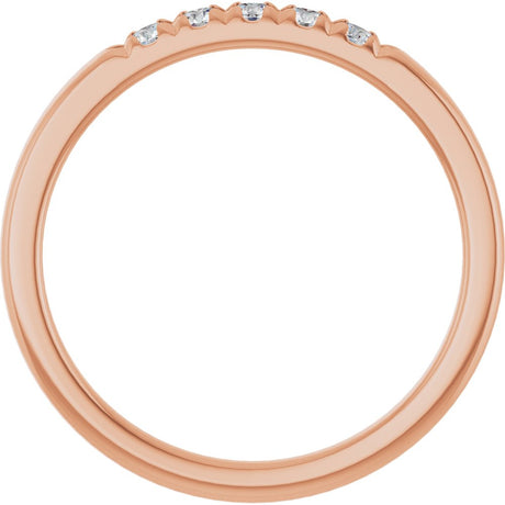 10K Rose Gold 1/6 CTW Lab-Grown Diamond French-Set Anniversary Band