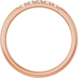 10K Rose Gold 1/6 CTW Lab-Grown Diamond French-Set Anniversary Band