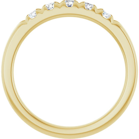 14K Yellow Gold 1/3 CTW Lab-Grown Diamond French-Set Anniversary Band