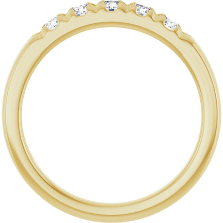 14K Yellow Gold 1/3 CTW Lab-Grown Diamond French-Set Anniversary Band