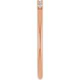14K Rose Gold 1/10 CTW Lab-Grown Diamond Anniversary Band