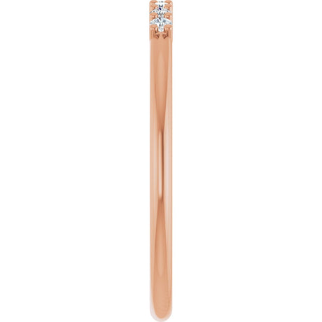 14K Rose Gold 1/10 CTW Lab-Grown Diamond Anniversary Band