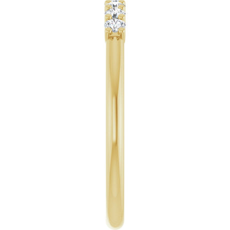 14K Yellow Gold 1/5 CTW Lab-Grown Diamond Anniversary Band
