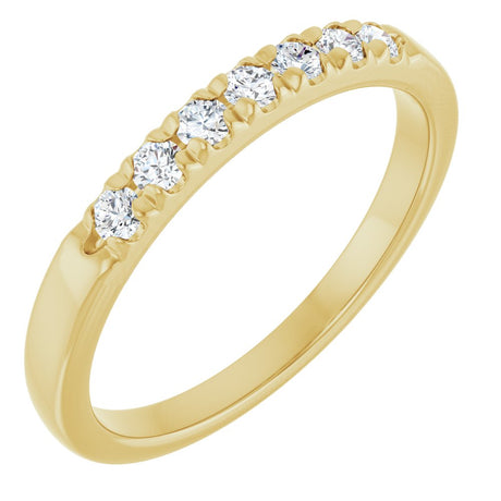 14K Yellow Gold 1/5 CTW Lab-Grown Diamond French-Set Anniversary Band