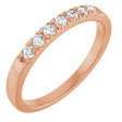 14K Rose Gold 1/5 CTW Lab-Grown Diamond French-Set Anniversary Band