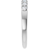 14K White 3/8 CTW Natural Diamond French-Set Anniversary Band