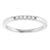 14K White Gold .08 CTW Lab-Grown Diamond French-Set Anniversary Band