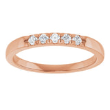 10K Rose Gold 1/6 CTW Lab-Grown Diamond French-Set Anniversary Band