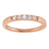 10K Rose Gold 1/6 CTW Lab-Grown Diamond French-Set Anniversary Band