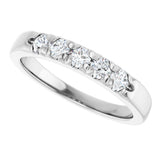 14K White Gold 1/3 CTW Lab-Grown Diamond French-Set Anniversary Band
