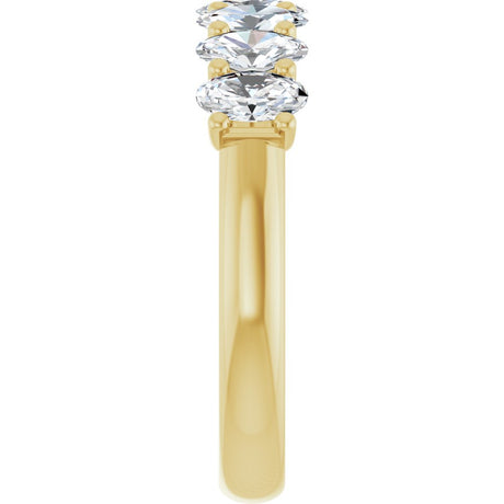 14K Yellow Gold 1 1/3 CTW Lab-Grown Diamond Anniversary Band