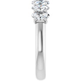 14K White 1 1/3 CTW Lab-Grown Diamond Anniversary Band