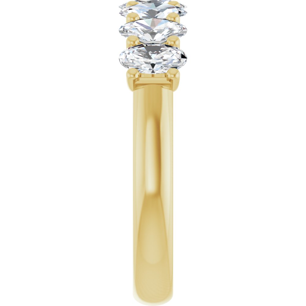 14K Yellow 1 1/3 CTW Lab-Grown Diamond Anniversary Band