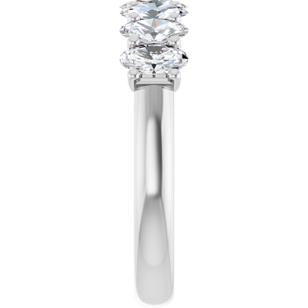 14K White 1 1/3 CTW Lab-Grown Diamond Anniversary Band