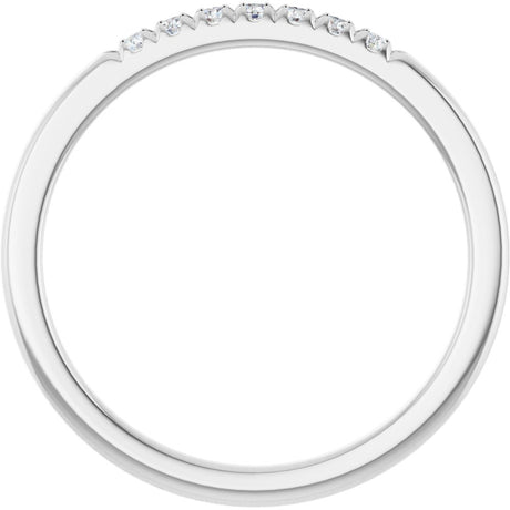 14K White Gold 1/10 CTW Lab-Grown Diamond French-Set Anniversary Band