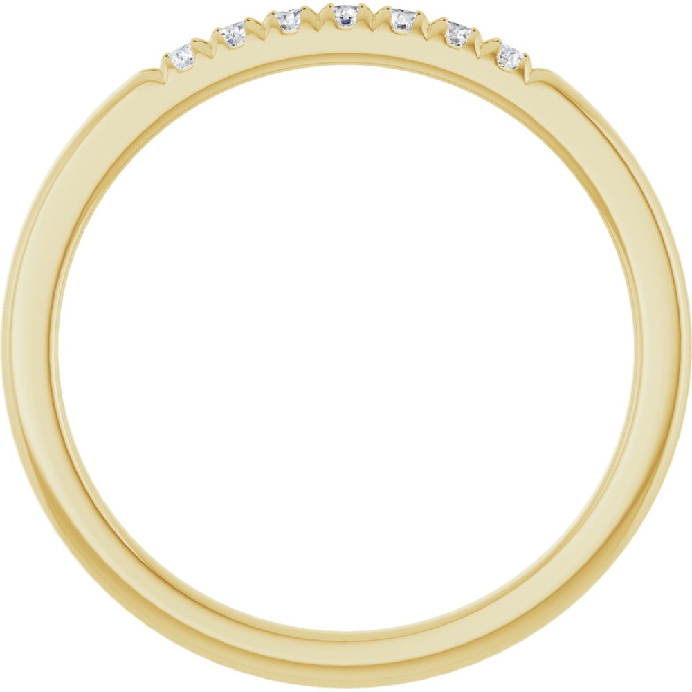 14K Yellow Gold 1/10 CTW Natural Diamond French-Set Anniversary Band