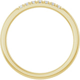 14K Yellow Gold 1/10 CTW Natural Diamond French-Set Anniversary Band