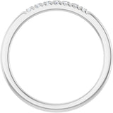 14K White Gold 1/10 CTW Lab-Grown Diamond French-Set Anniversary Band