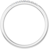 14K White Gold 1/10 CTW Lab-Grown Diamond French-Set Anniversary Band