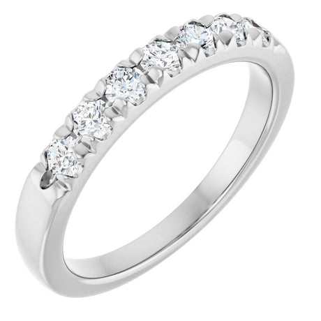 14K White 3/8 CTW Natural Diamond Anniversary Band