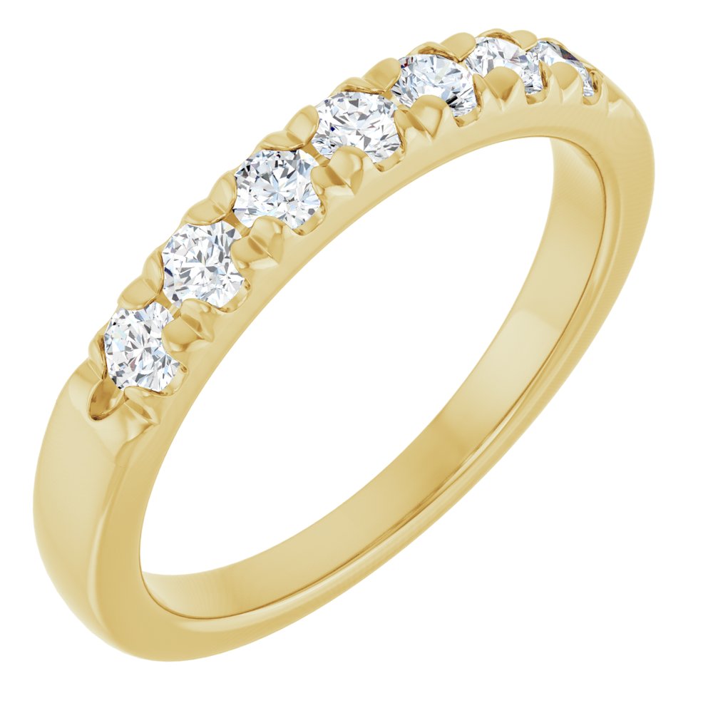 14K Yellow 3/8 CTW Natural Diamond Anniversary Band