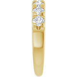 14K Yellow Gold 1 1/8 CTW Lab-Grown Diamond French-Set Anniversary Band