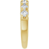 14K Yellow Gold 1 1/8 CTW Lab-Grown Diamond French-Set Anniversary Band