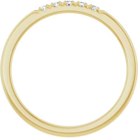 14K Yellow Gold 1/10 CTW Lab-Grown Diamond French-Set Anniversary Band