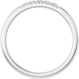 14K White Gold 1/10 CTW Lab-Grown Diamond French-Set Anniversary Band