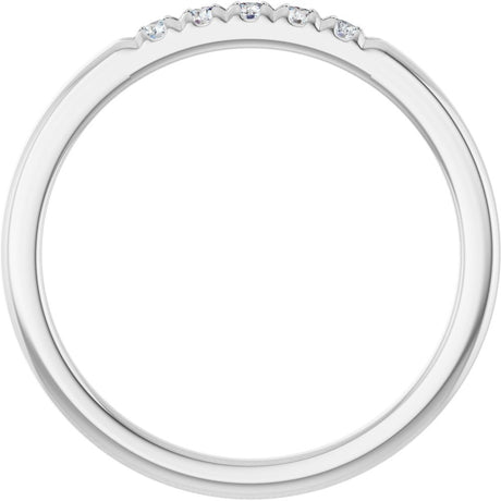 14K White Gold 1/10 CTW Lab-Grown Diamond French-Set Anniversary Band