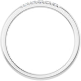 14K White Gold 1/10 CTW Lab-Grown Diamond French-Set Anniversary Band