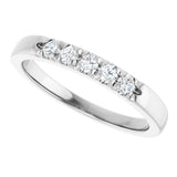 14K White Gold 1/5 CTW Lab-Grown Diamond French-Set Anniversary Band