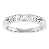 Platinum 1/2 CTW Natural Diamond French-Set Anniversary Band