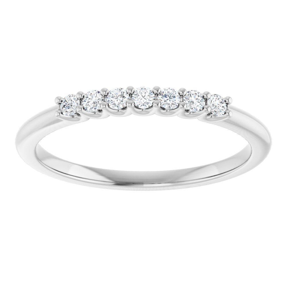 14K White Gold 1/10 CTW Natural Diamond Anniversary Band