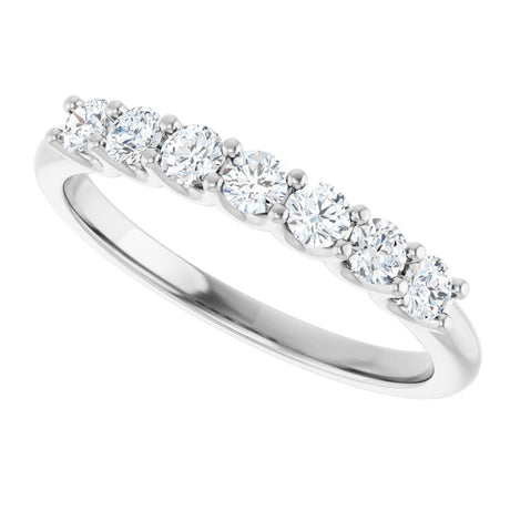 14K White 3/8 CTW Natural Diamond Anniversary Band