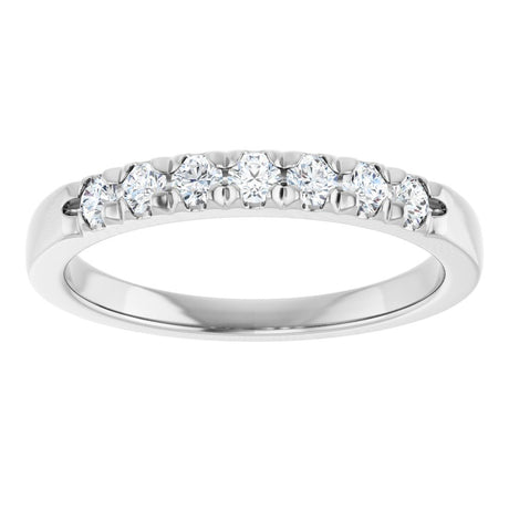 14K White Gold 1/4 CTW Lab-Grown Diamond French-Set Anniversary Band