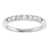 14K White Gold 1/4 CTW Lab-Grown Diamond French-Set Anniversary Band