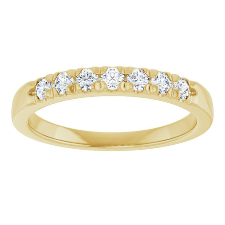 14K Yellow Gold 1/4 CTW Lab-Grown Diamond French-Set Anniversary Band