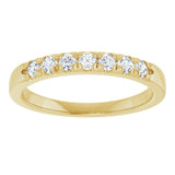 14K Yellow Gold 1/4 CTW Lab-Grown Diamond French-Set Anniversary Band