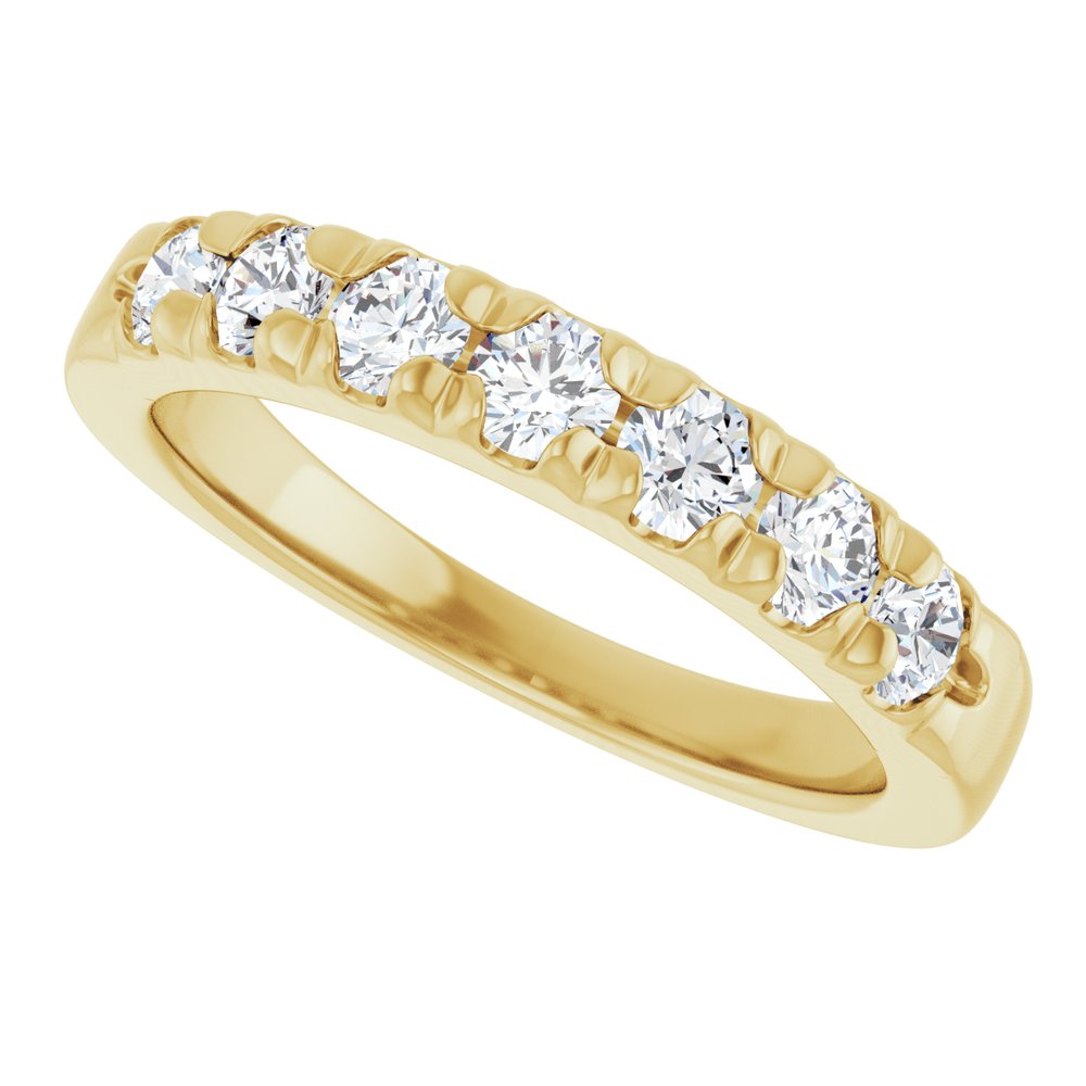 14K Yellow Gold 3/4 CTW Lab-Grown Diamond French-Set Anniversary Band